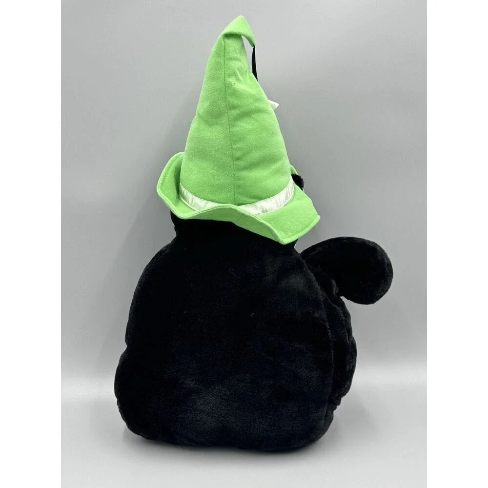 Vintage Wizard Black Cat Totally Ghoul Plush Pillow 16